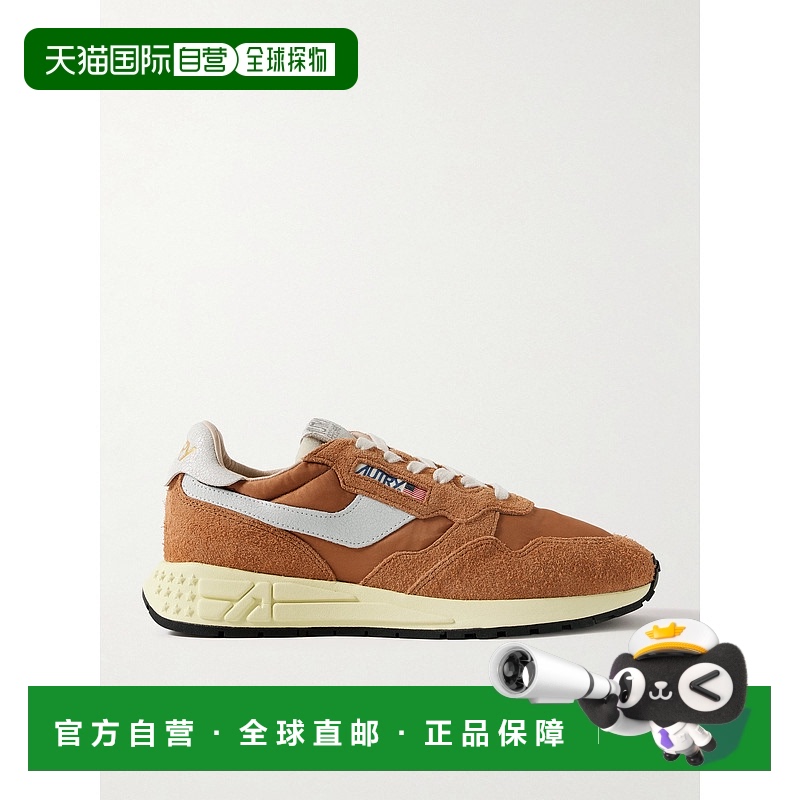1h可退 潮奢 AUTRY 男士 Reelwind and Shell 低帮裂纹皮革修饰绒