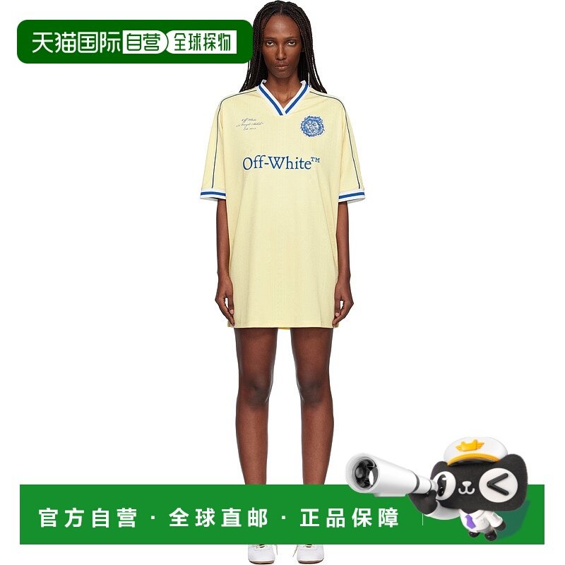 1h可退 潮奢 off-white 女士 黄色 Soccer 连衣裙 OWDH008F25JER0