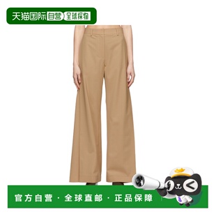 花色 SS2022 5644ABRSSU22268CAMEL 中腰涤纶平纹 女士休闲裤