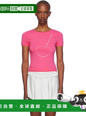 1h可退 潮奢 Gimaguas 女士 粉色 Cherry Shinny T 恤 8435616473