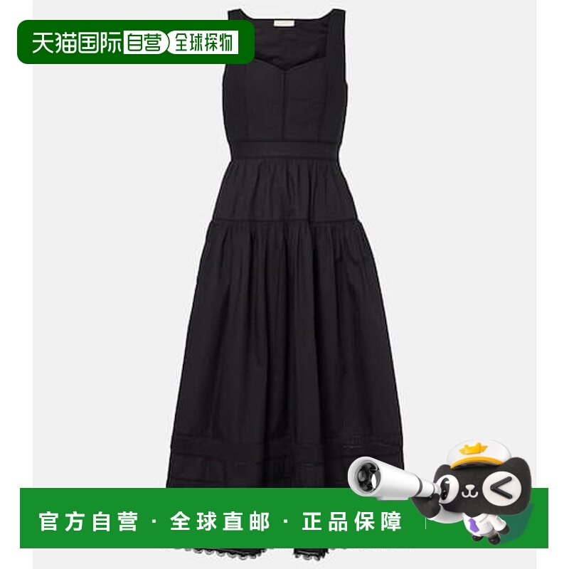 1h可退 潮奢 ULLA JOHNSON 女士 Isadora 棉府绸紧身束胸连衣裙