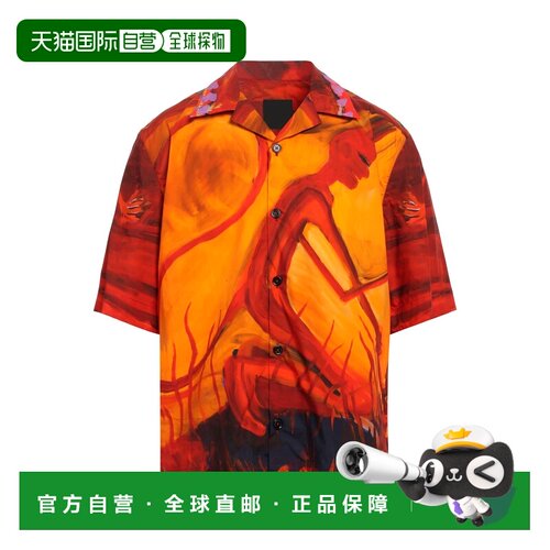 Givenchy 纪梵希 男士 花纹衬衫 red红色 舒适时尚