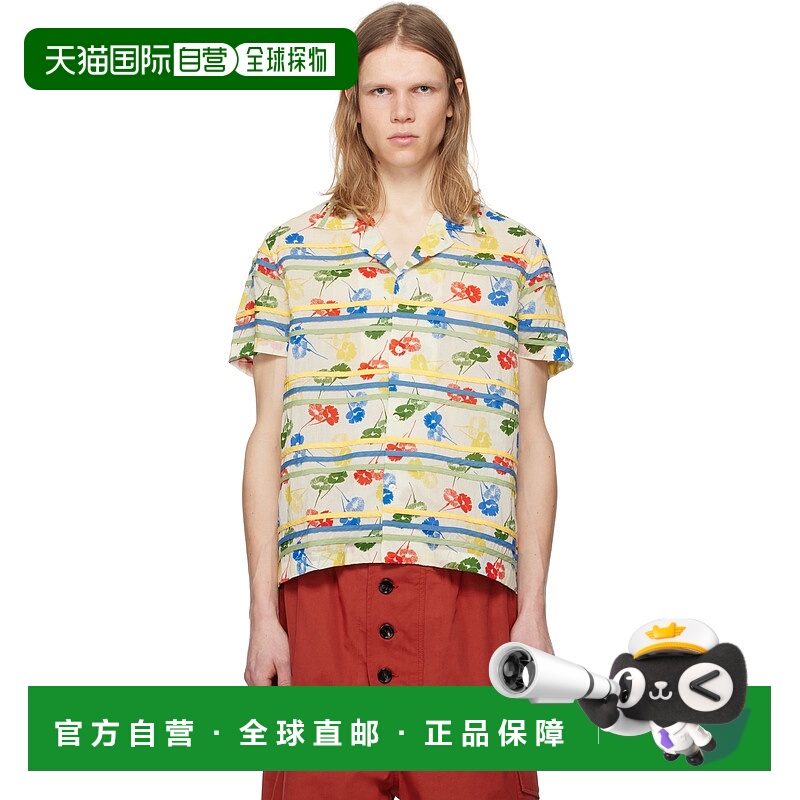 1h可退 潮奢 Bode 男士 多色 Flower Stamp 短袖衬衫 MRS25SH010