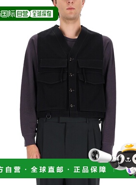 LEMAIRE 男士马甲 OW1162LF1457BK999 AW2025 黑色
