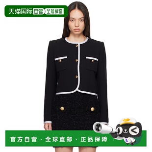 1h可退 潮奢 Moschino 莫斯奇诺 女士 黑色 Gold Heart Buttons