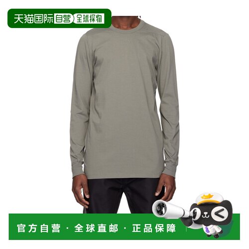 1h可退 RICK OWENS 男士T恤 RU01F2266JA35 SS2026 灰色 Temple L