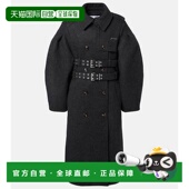 潮奢 GANNI 甘尼 1h可退 女士 束带羊毛羊绒混纺大衣