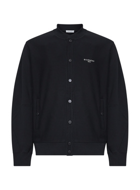 GIVENCHY 男士外套 BMK00V3YS1001 CO 黑色 Sweatshirt with embr