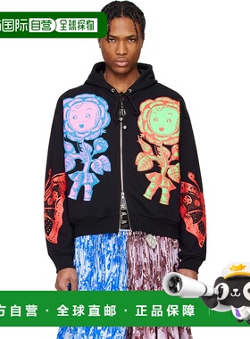 1h可退 潮奢 Chopova Lowena 男士 黑色 Double Rose Bud Zip 连