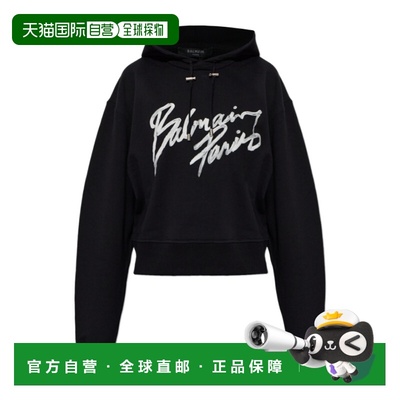BALMAIN 女士卫衣 GF1JR030BD41EAB SS2026 黑色 Hoodie长袖