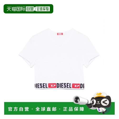 DIESEL 女士T恤 A182730NJAP100 CO 白色 IRMA-D-CORE T恤