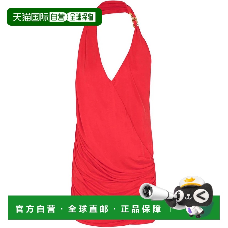 1小时内可退 BALMAIN 女士连衣裙 EF0R5113JJ77MBX SS2025 红色 B