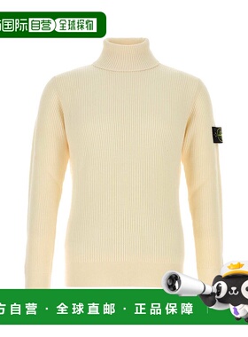 STONE ISLAND 男士T恤 5100052C2V0093 AW2025 白色半高领