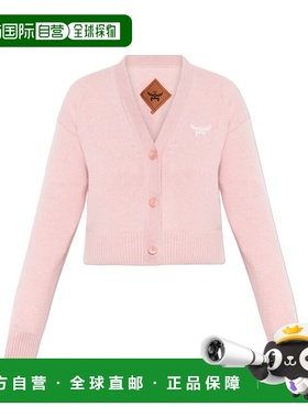 MCM 女士针织毛衣 MFDFSMM01Q2 SS2025 粉红色 长袖针织开衫羊绒