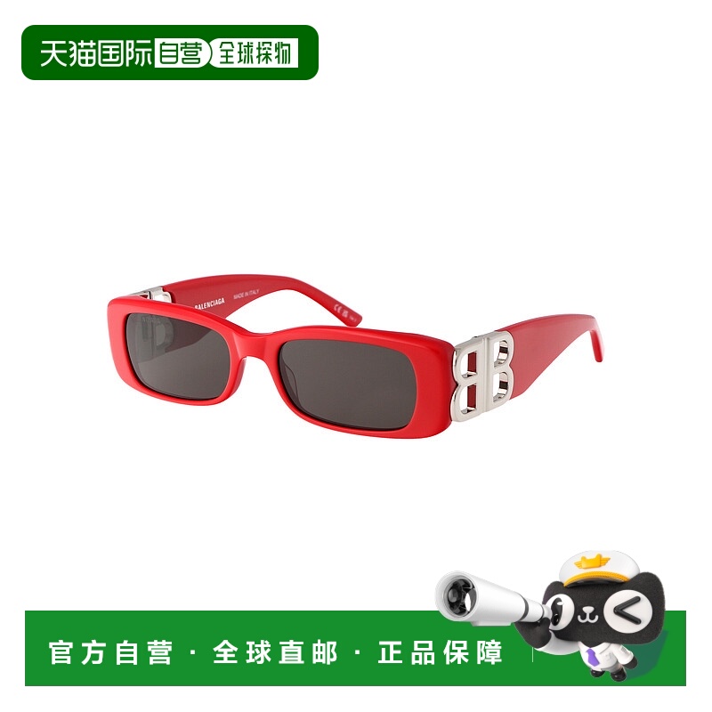 1h可退 BALENCIAGA 女士眼镜 BB0096S015 AW2023 红色 BB0096S