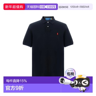 Polo Ralph Lauren FW22 男款Logo刺绣翻领短袖Polo衫 黑色