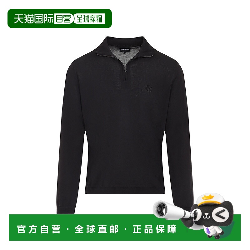1h可退 潮奢 Armani 阿玛尼 男士 毛衣 GM001955AF19068半拉链