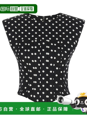 GANNI 女士背心吊带 A1040078099 AW2025 黑色 Ganni 'Polka Dot'