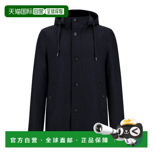 HERNO 男士外套 CA000231U335319200 AW2026 蓝色 长袖连帽棉服