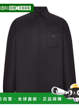 PRADA 男士衬衫 SC823M1WQ9SOOOF0002  AW2025黑色长袖