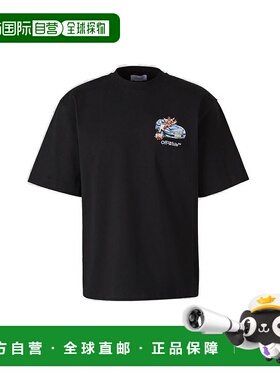 1h可退 潮奢 off-white 男士 黑色 Fresco Arrow T 恤 OMAA120S25