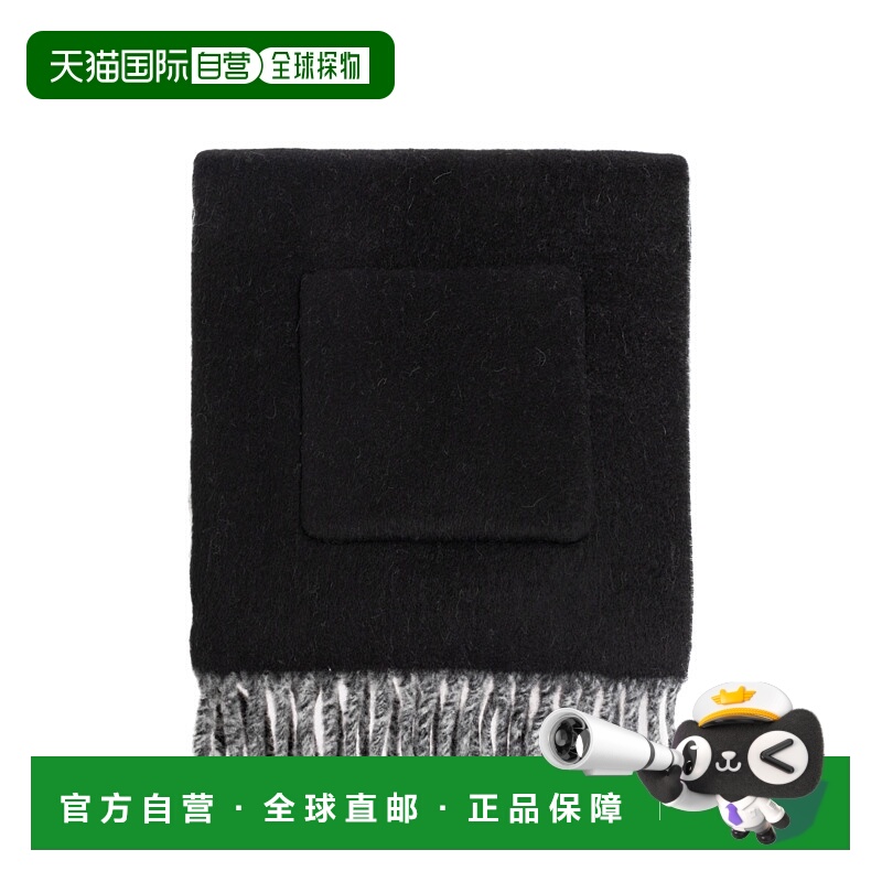 1h可退 BURBERRY 男士围巾 8121285A1189BLACK SS2026 黑色羊毛