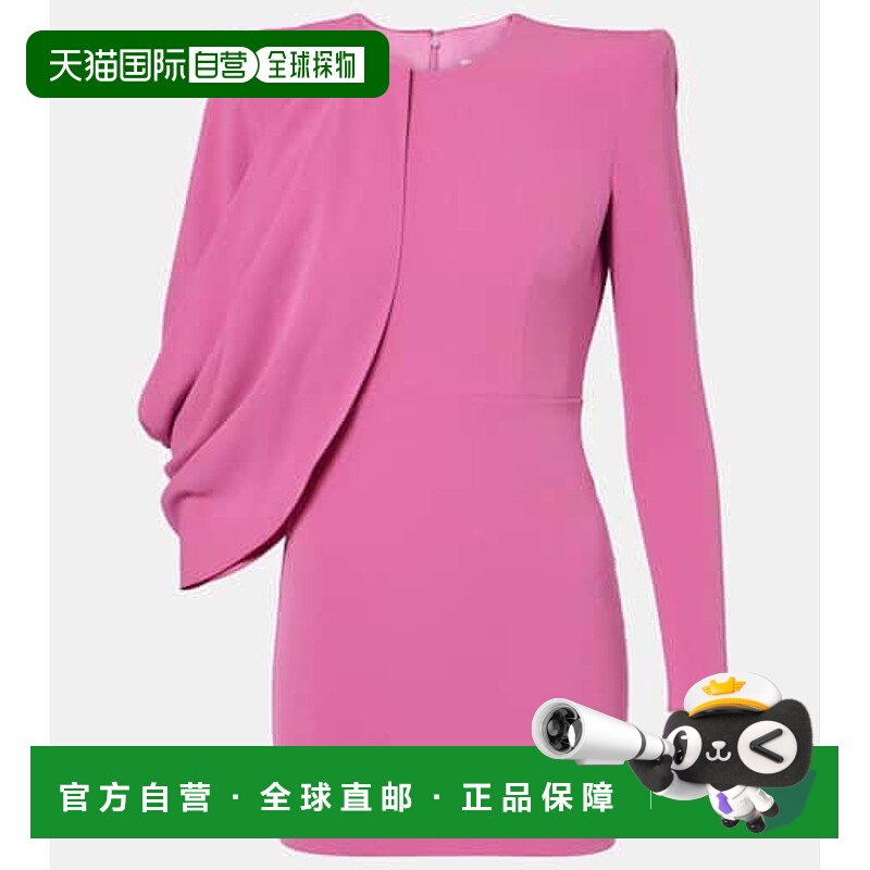 1h可退 潮奢 ALEX PERRY 女士 crêpe 披肩不对称迷你连衣裙