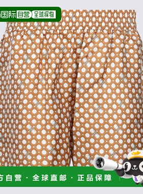 CELINE 女士短裤 2P7110487FYN8 AW2025 棕色 弹性腰短裤