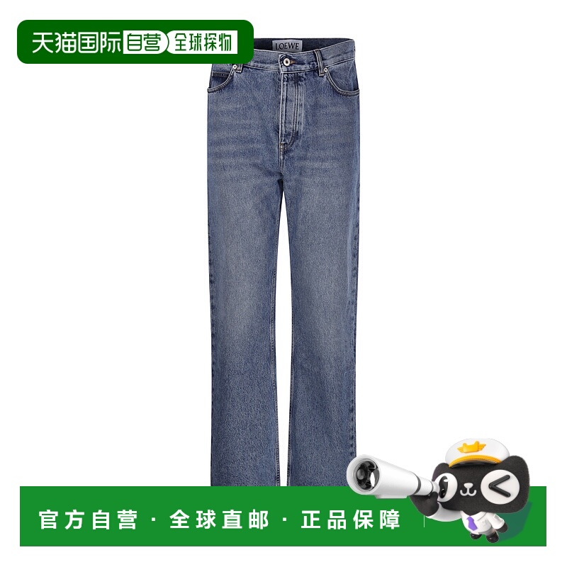 1h可退 LOEWE 男士牛仔裤 H526Y04WFA5100 SS2025 蓝色 直筒牛仔