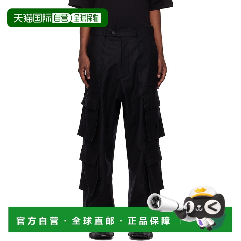 1h可退 潮奢 LOWNN 男士 黑色 Wide Leg 工装裤 FW24LCPOM2510100