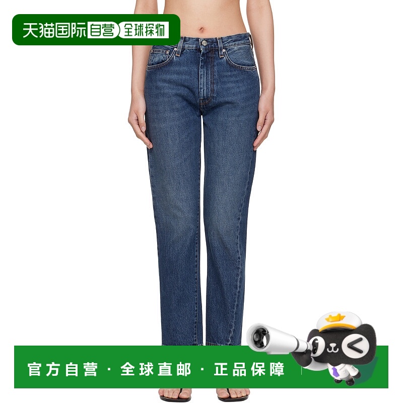 1h可退 潮奢 TOTÊME 女士 蓝色扭缝牛仔裤 221232741