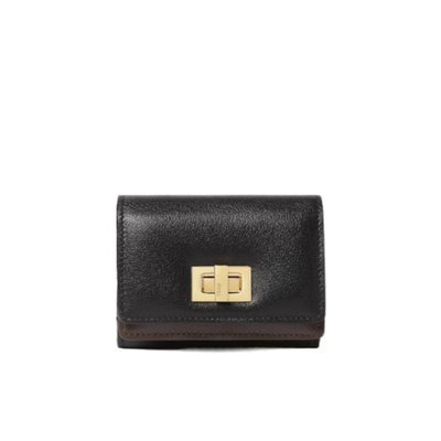 FENDI 女士卡包 8M0555AWR7F1DDQ SS2026 黑色 Fendi Way 三折小