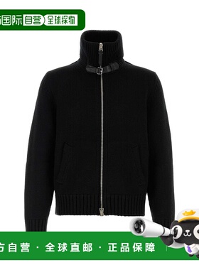 1h可退 TOM FORD 男士针织衫 KZL018YMW099LB999 AW2025 黑色开衫