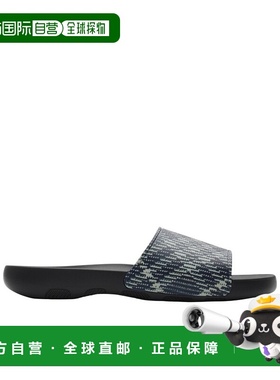 BURBERRY 男士拖鞋 81024211 SS2025 黑色 Dive 格纹拖鞋