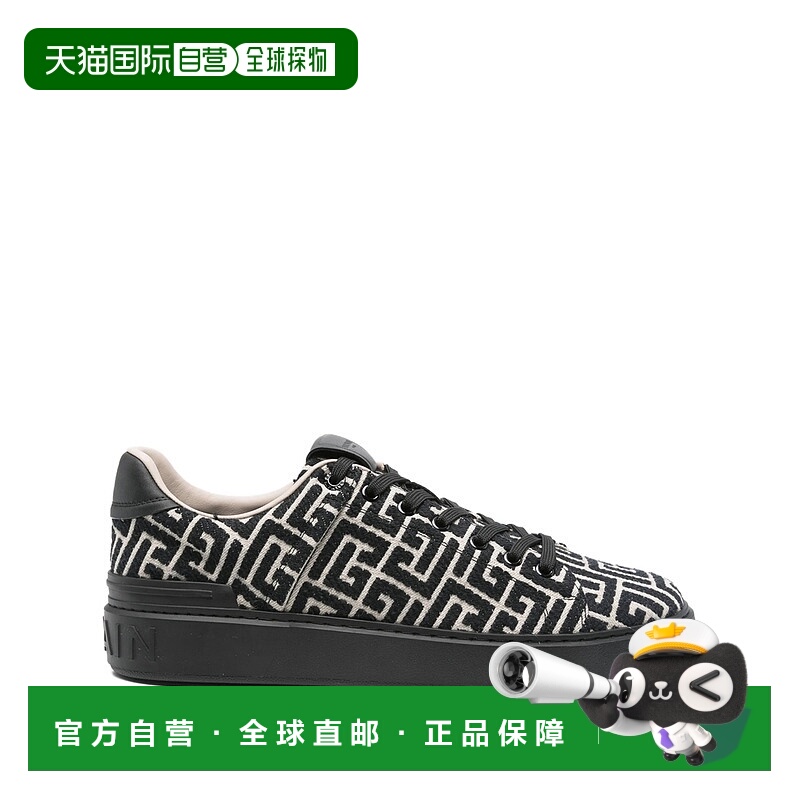 1h可退 BALMAIN 男士休闲鞋 FM1VI288TJCMEDK AW2025 黑色 系带低