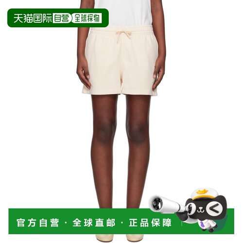MAISON KITSUNE 女士 米色 Baby Fox Patch Regular Jog 短裤 MW0