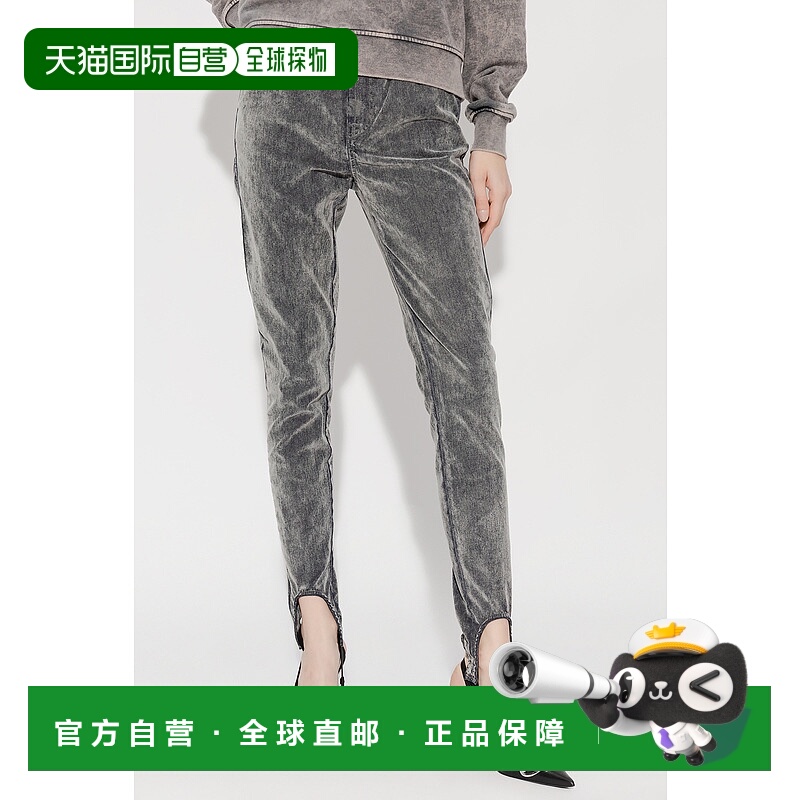 DIESEL 女士牛仔裤 A04027068CF93L SS2023 黑色 徽标牛仔裤