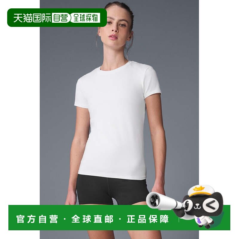 alo yoga  纯色休闲短袖网球 T恤 女款w1404rWhite图片