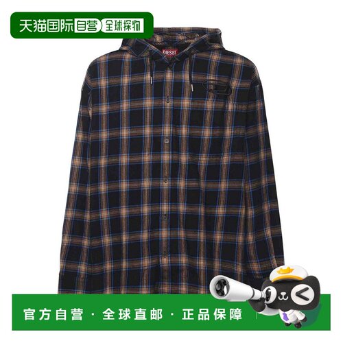 DIESEL 男士外套 A194460AJF19XXA AW2025 花色 连帽衬衫长袖