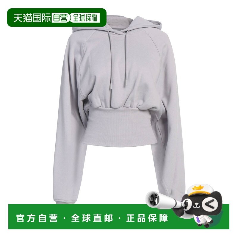 潮奢 adidas 阿迪达斯 女士 连帽运动衫 grey灰色 舒适时尚帽衫
