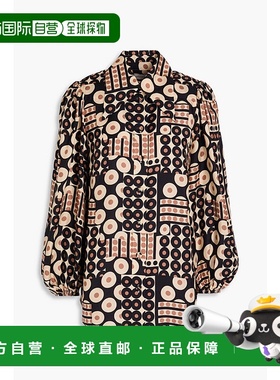 1h可退 潮奢 ZIMMERMANN 女士 印花斜纹丝绸衬衫 0849TF241GEOMET