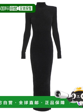 BALMAIN 女士连衣裙 FF0RL226KI950PA AW2025 黑色 Ls midi dress
