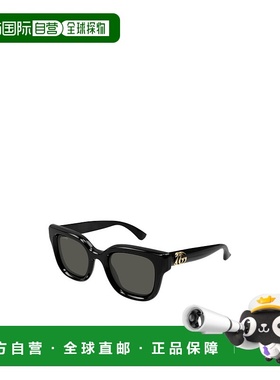 GUCCI 女士太阳镜 GG1828S001 SS2025 黑色 古驰几何框架太阳镜