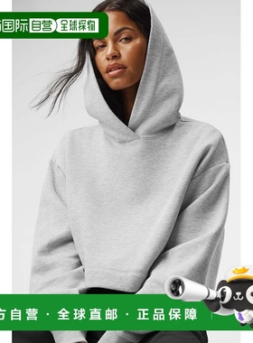 alo yoga 纯色连帽休闲舒适截短上衣 女款w3814r