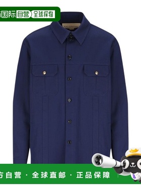 VALENTINO 男士夹克 VCIQ10ALS788 AW2025 蓝色 长袖休闲夹克