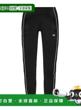 DIESEL 女士休闲裤 A150400DLAA9XXA AW2024 黑色 松紧腰运动裤