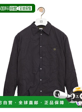 LOEWE 男士衬衫 H526Y05WFP1104 AW2025 黑色 长袖衬衫