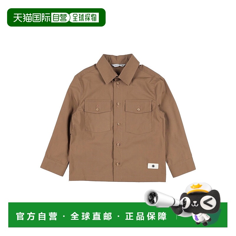 1h可退 潮奢 Manuel Ritz 男童 纯色衬衫童装 brown棕色 舒适时尚