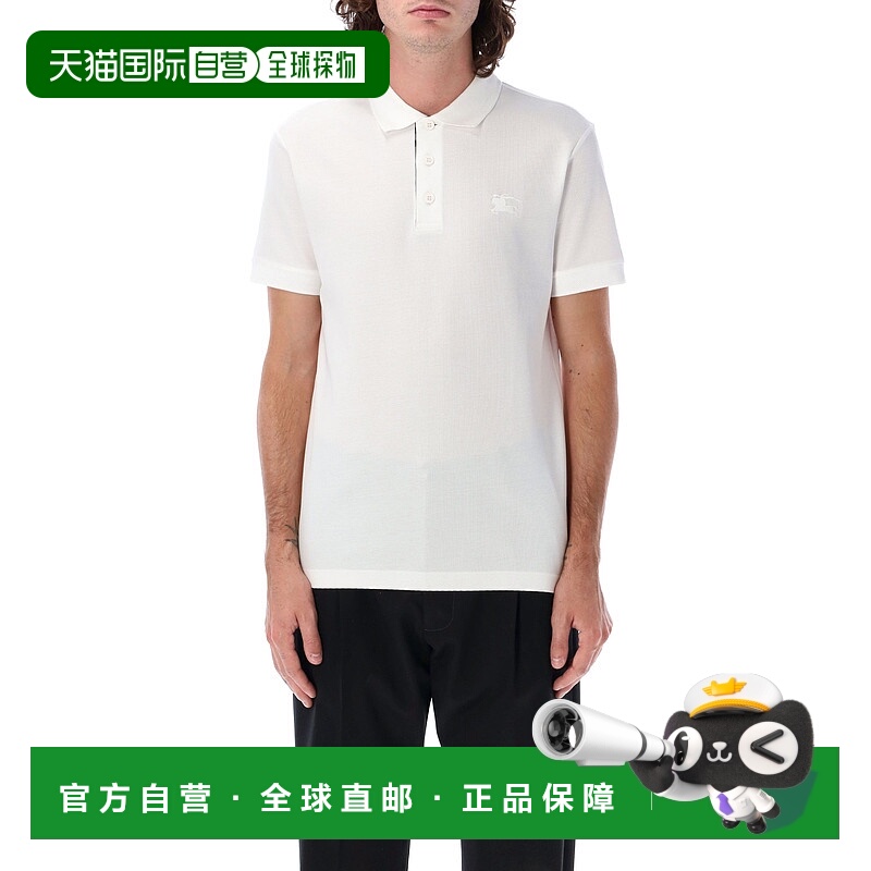1h可退 BURBERRY 男士POLO衫 8099166A1464 CO 白色 White piquet