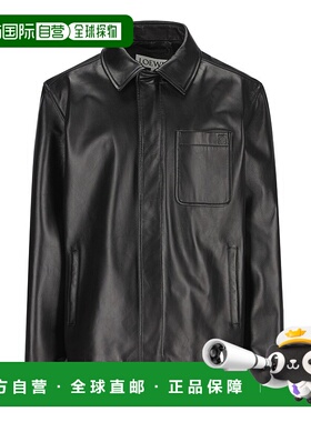 LOEWE 男士夹克 H526Y31L351100 SS2025 黑色 长袖皮夹克